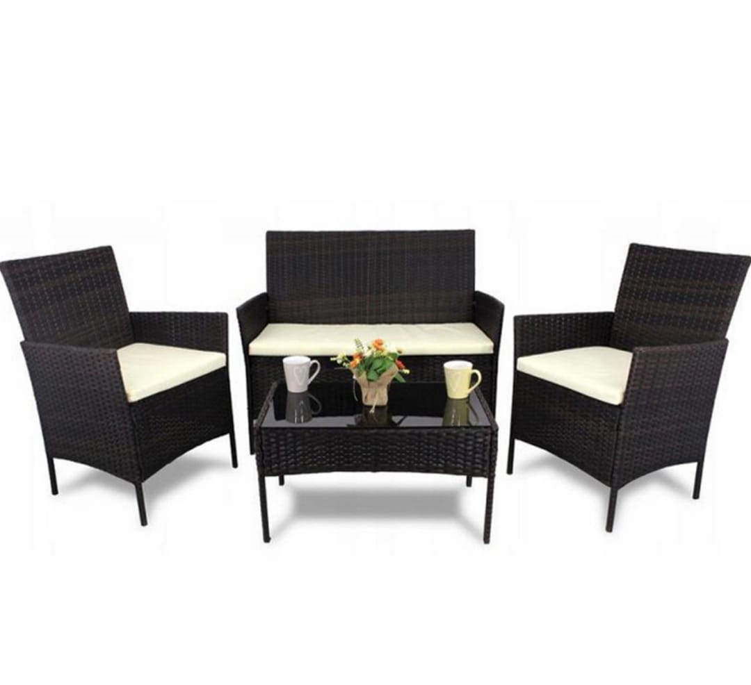 Set mobilier de grădină din poliratan – Eleganță și confort în aer liber + 8 lampi de gradina cadou