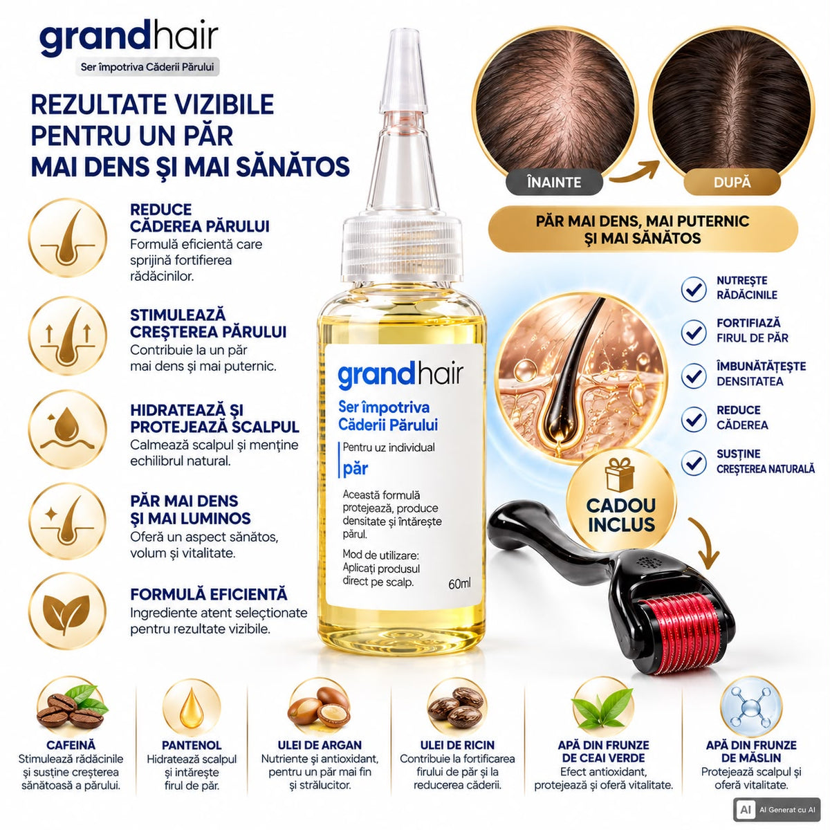 Grandhair Ser Anti-Cădere pentru Păr, 60 ml
