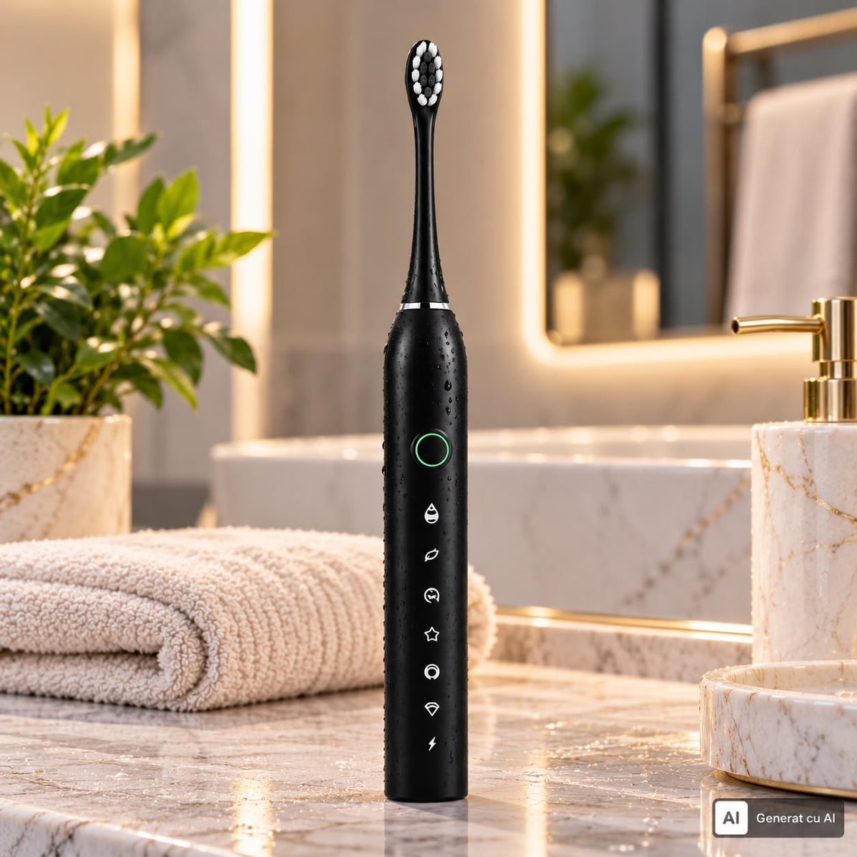 Periuță Electrică Sonic  Curățare profesională Neagra