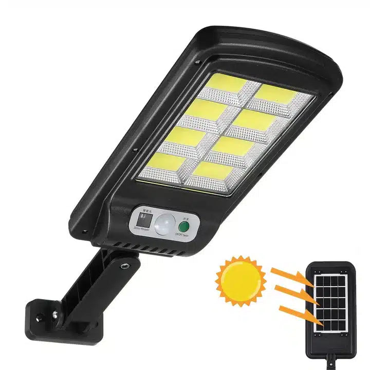 Pachet 2+1 Gratuit  Lampă Solară LED cu Panou Solar Separat, Telecomandă și Senzor de Mișcare