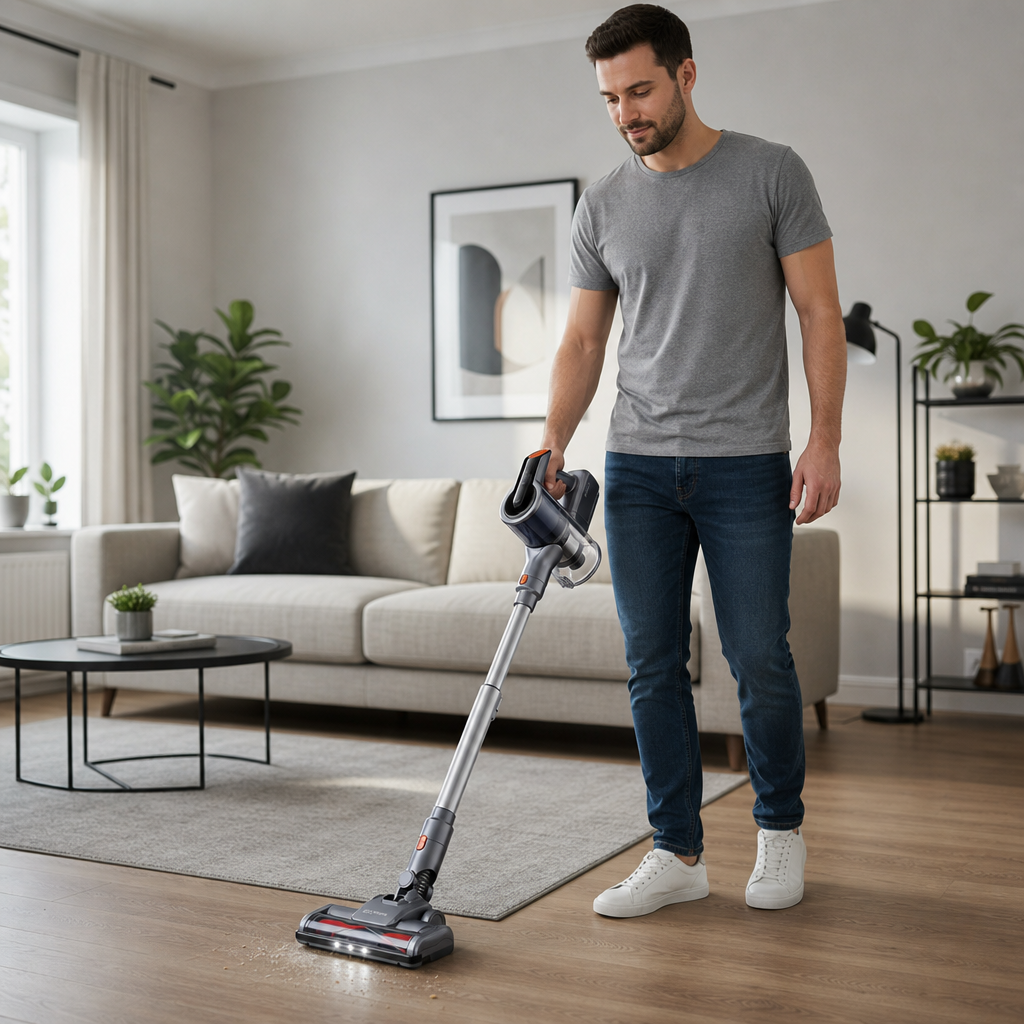 Aspirator premium 2 în 1 + mop, fără fir, pe baterie