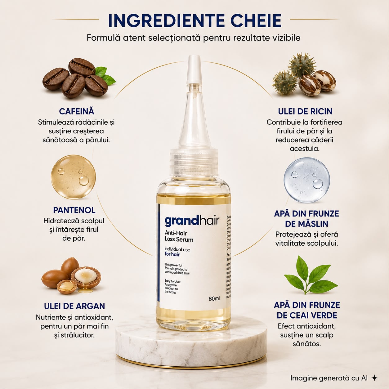 Grandhair Ser Anti-Cădere pentru Păr, 60 ml
