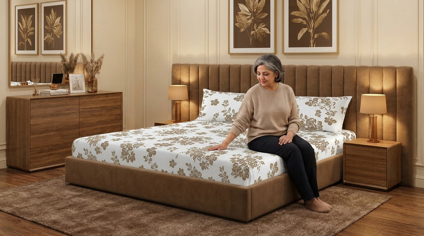 Set Husă Pat Finet Elegance + 2 Fețe de Pernă + 2 Prosoape Cadou Pentru saltea 180x200 cm | Fabricat în România – Pucioasa