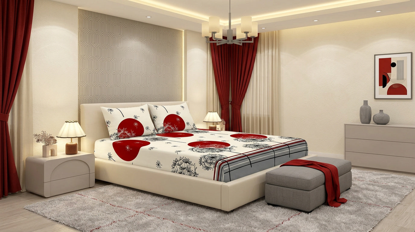 Set Husă Pat Finet Elegance + 2 Fețe de Pernă + 2 Prosoape Cadou Pentru saltea 180x200 cm | Fabricat în România – Pucioasa