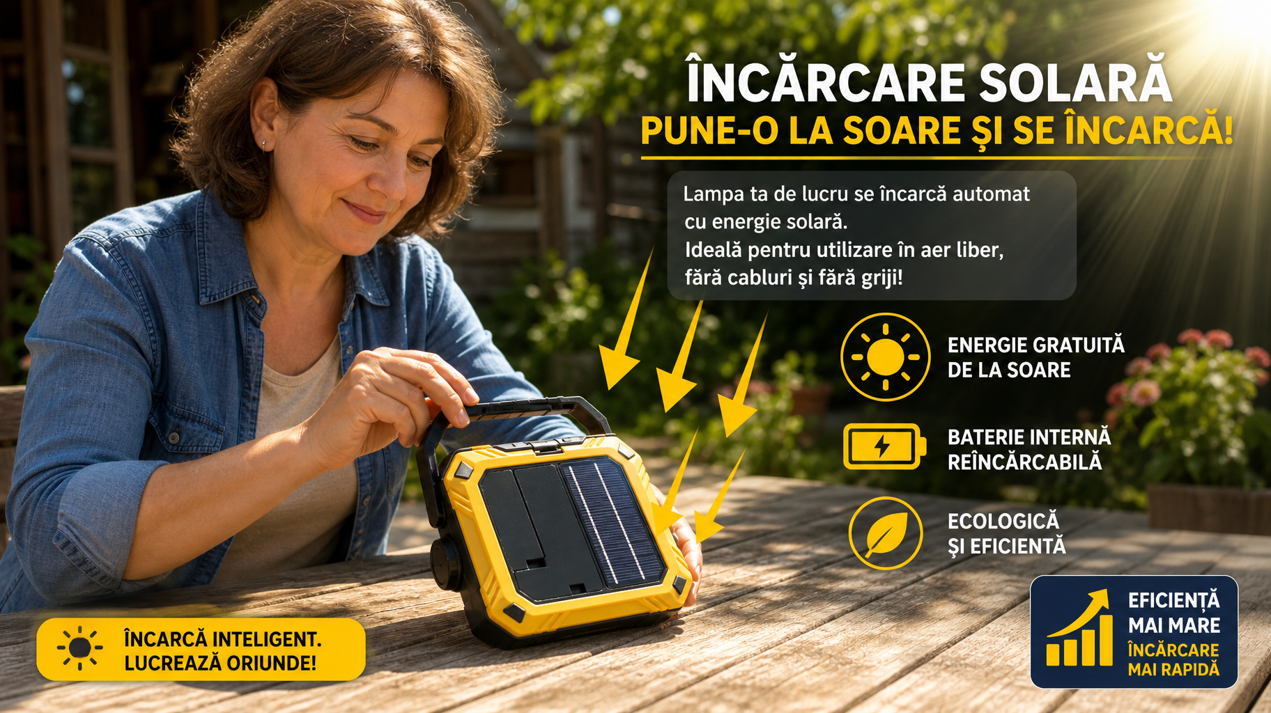 Lampă Solară Multifuncțională cu Trusă de Scule Inclusă – Putere, Utilitate și Siguranță Oriunde Ai Nevoie!