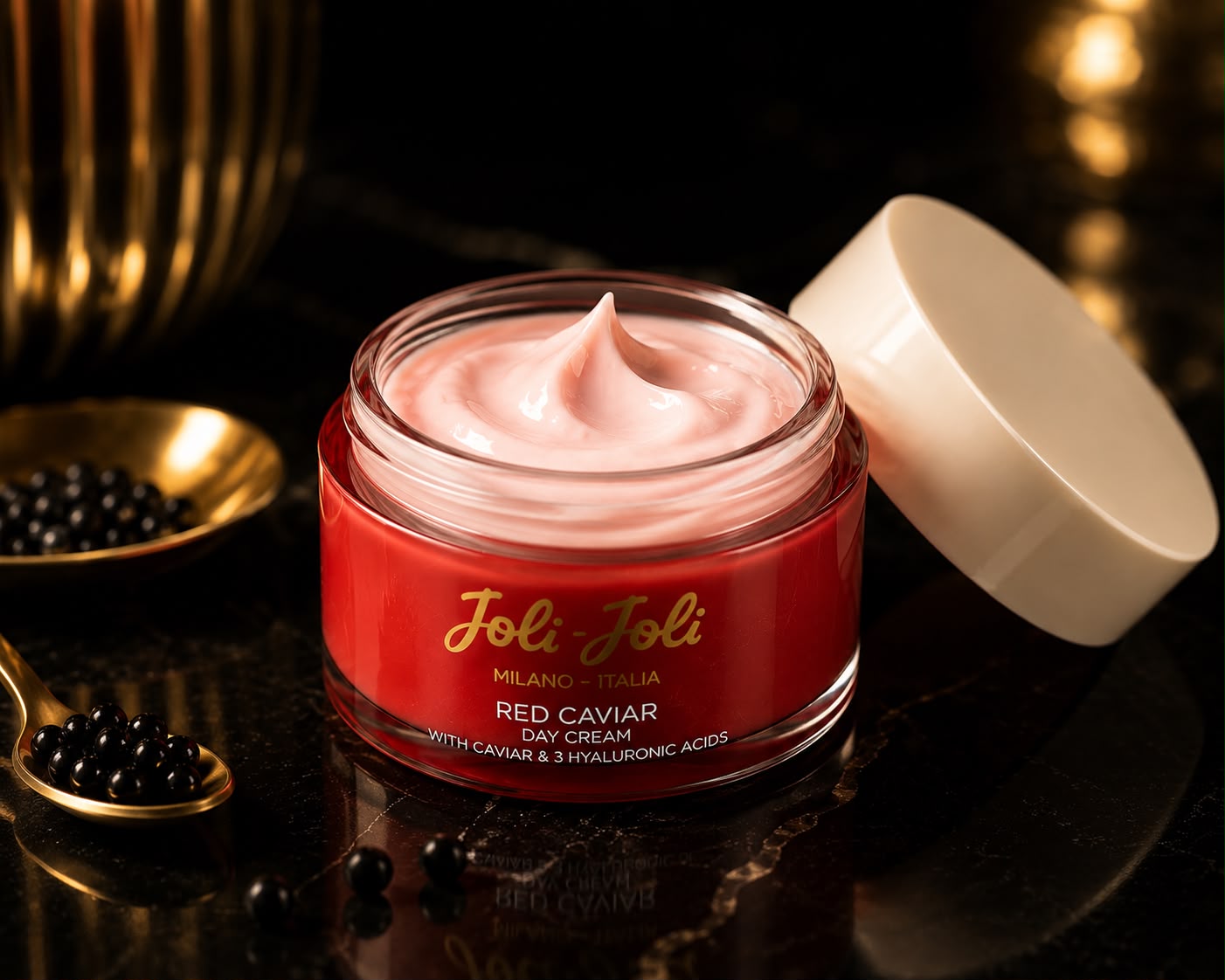 Joli Joli Red Caviar Day Cream 50 ml Cremă de Față cu Extract de Caviar și 3 Tipuri de Acid Hialuronic