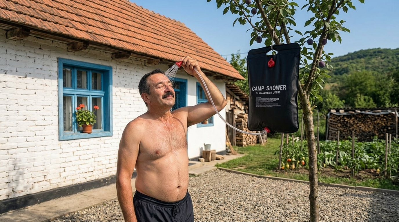 Duș Solar Portabil 20 Litri Apă Caldă Oriunde Te Aflăi