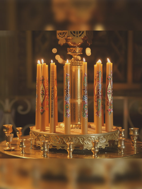 Set 3 Lumânări „Muntele Athos” – Lumină Sacră și Tradiție Ortodoxă