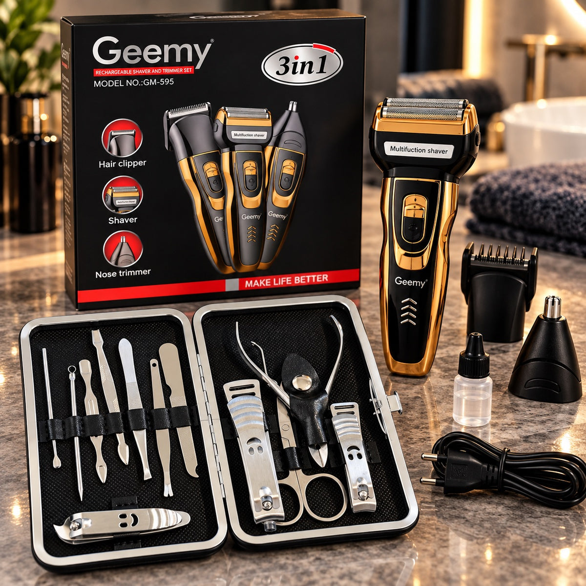 Masina de tuns 3 in 1 cu set de unghiere cadou