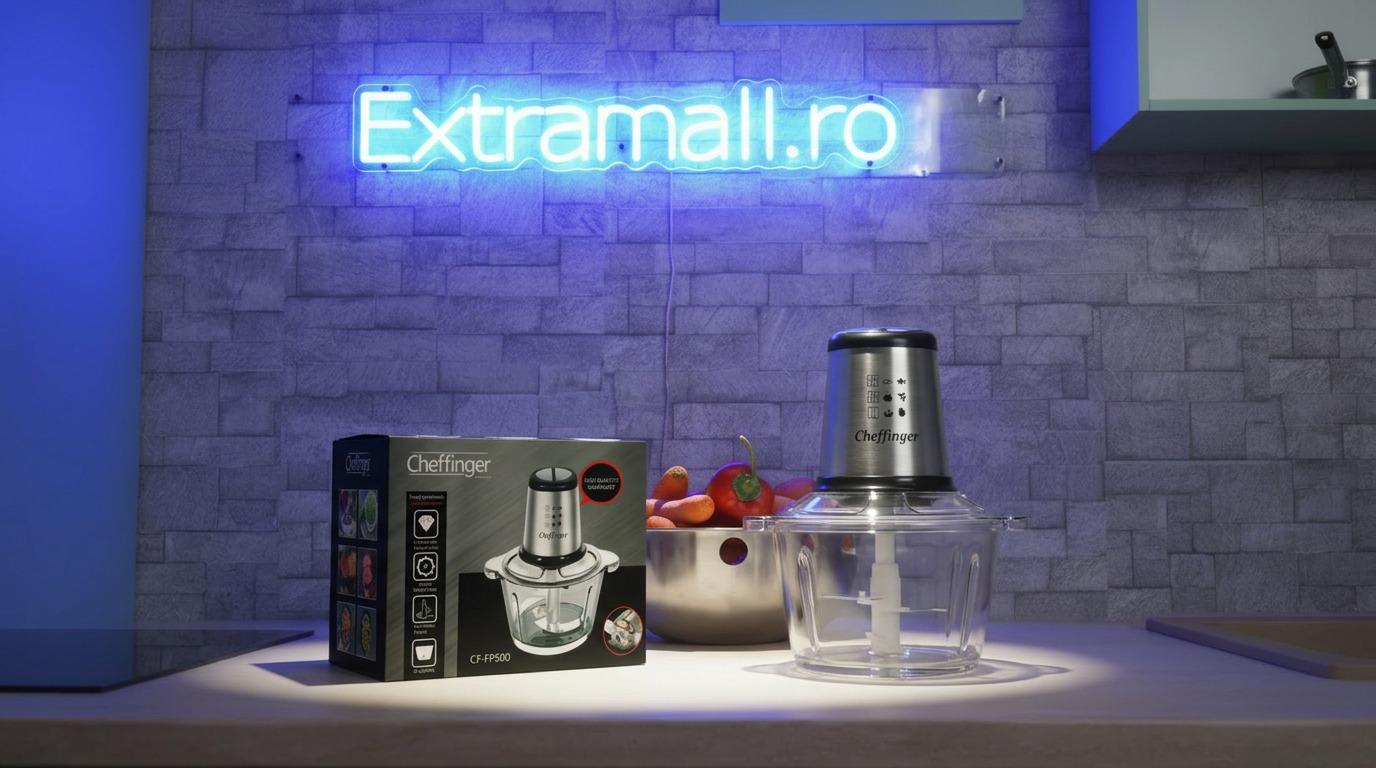Tocător Electric Profesional Cheffinger XL – Putere și eficiență în bucătăria ta + 4 accesorii bambus cadou