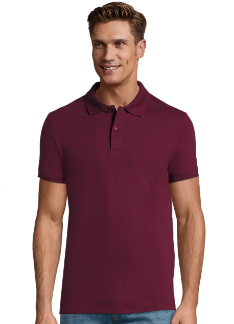 Tricou Polo Bărbați – 100% Bumbac Grena