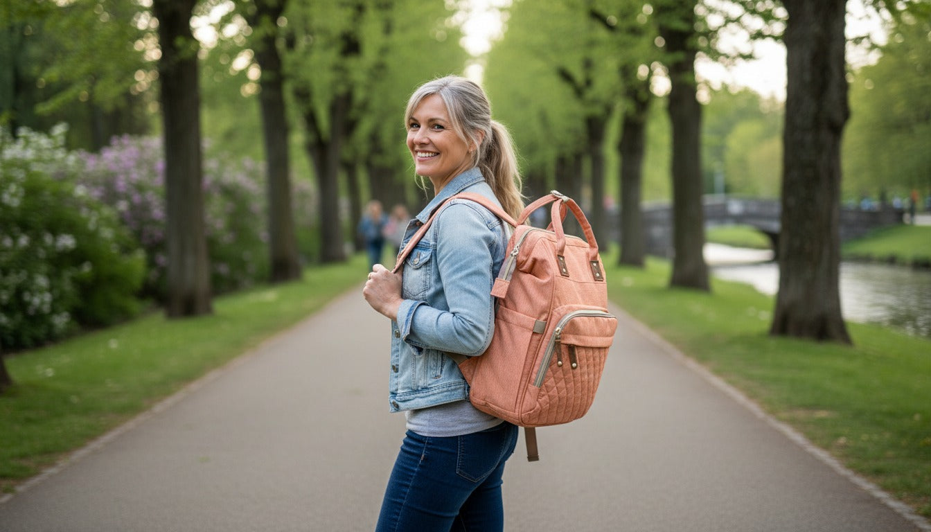 Rucsac tip pătuț – Geantă multifuncțională pentru mămici și bebeluși, geantă de maternitate, roz