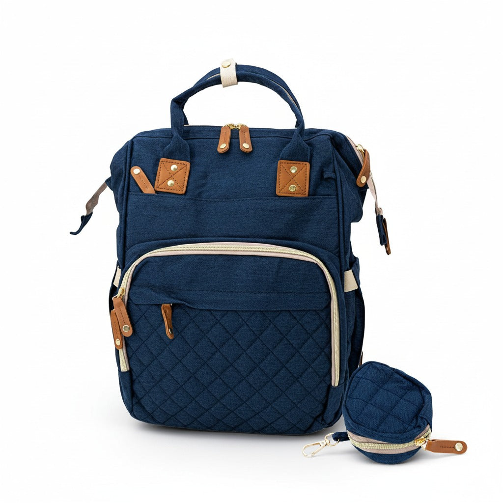 Rucsac tip pătuț –Geantă multifuncțională pentru mămici și bebeluși, geantă de maternitate, albastru