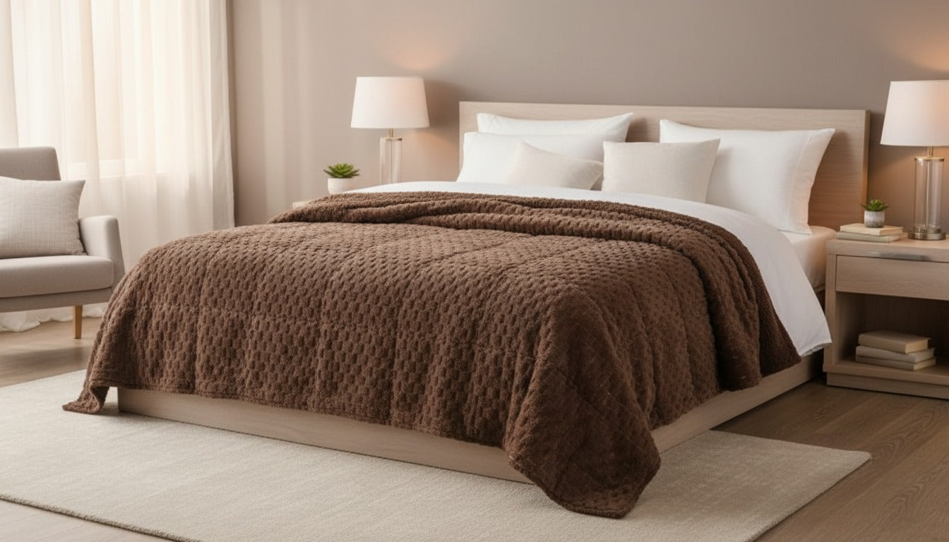 Pătură moale și călduroasă OLIVE – confort desăvârșit pentru orice sezon + pătura subțire cadou