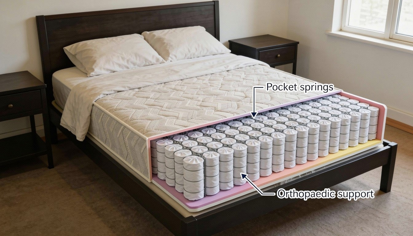 Saltele cu arcuri pocket sau arcuri impachetate individual