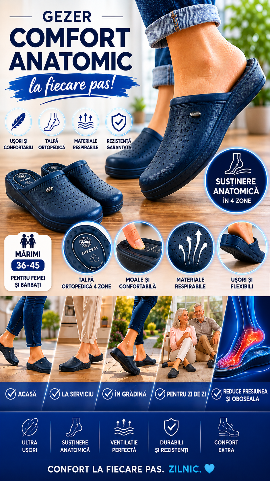 PAPUCII ORTOPEDICI GEZER – CONFORT ANATOMIC, ECHILIBRU ȘI STIL