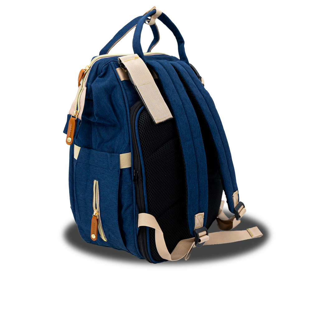 Rucsac tip pătuț –Geantă multifuncțională pentru mămici și bebeluși, geantă de maternitate, albastru