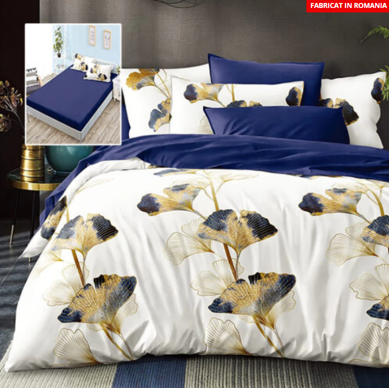Lenjerie Albastru Premium Gold