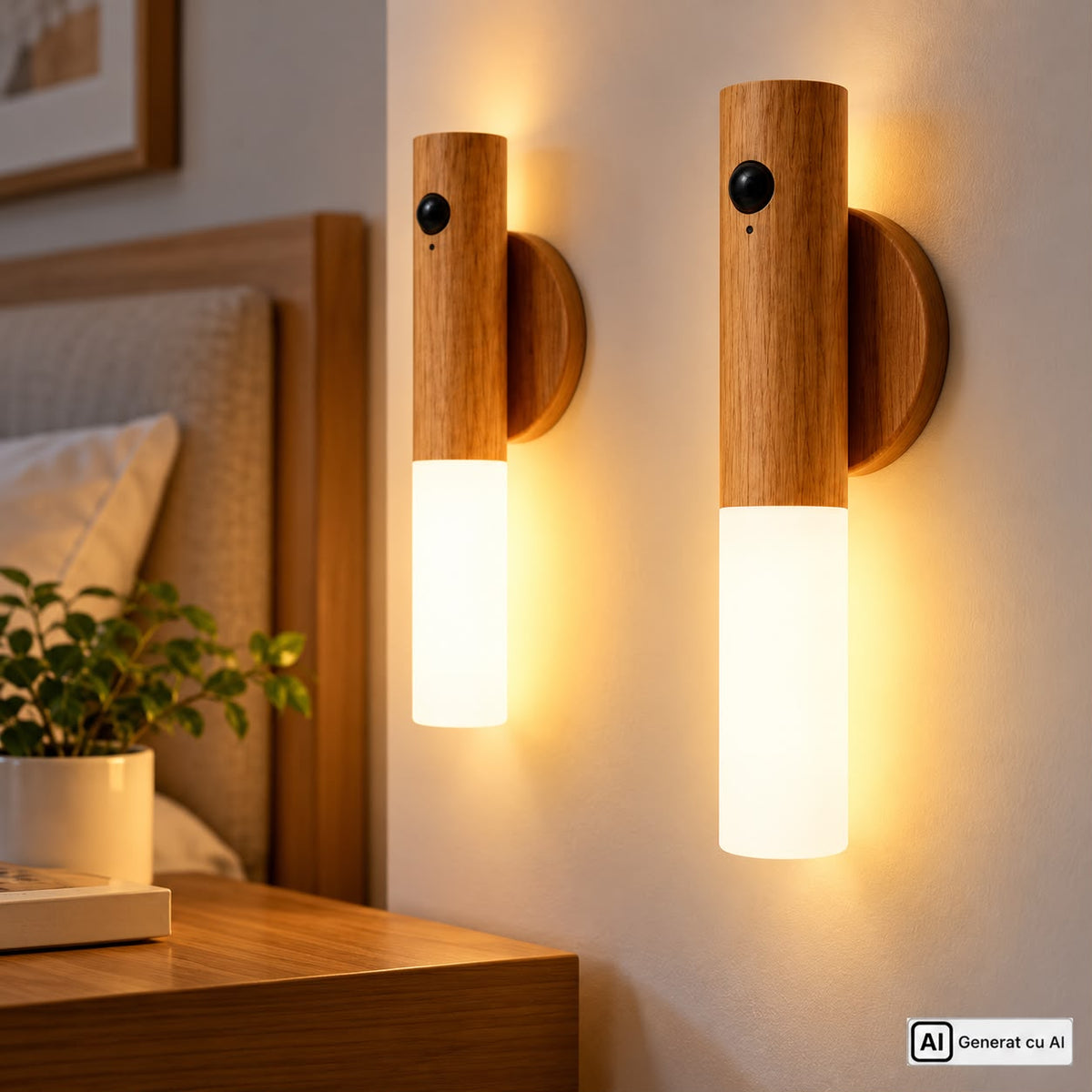Lampă LED Inteligentă cu Senzor de Mișcare, Reîncărcabilă USB, Montaj Magnetic