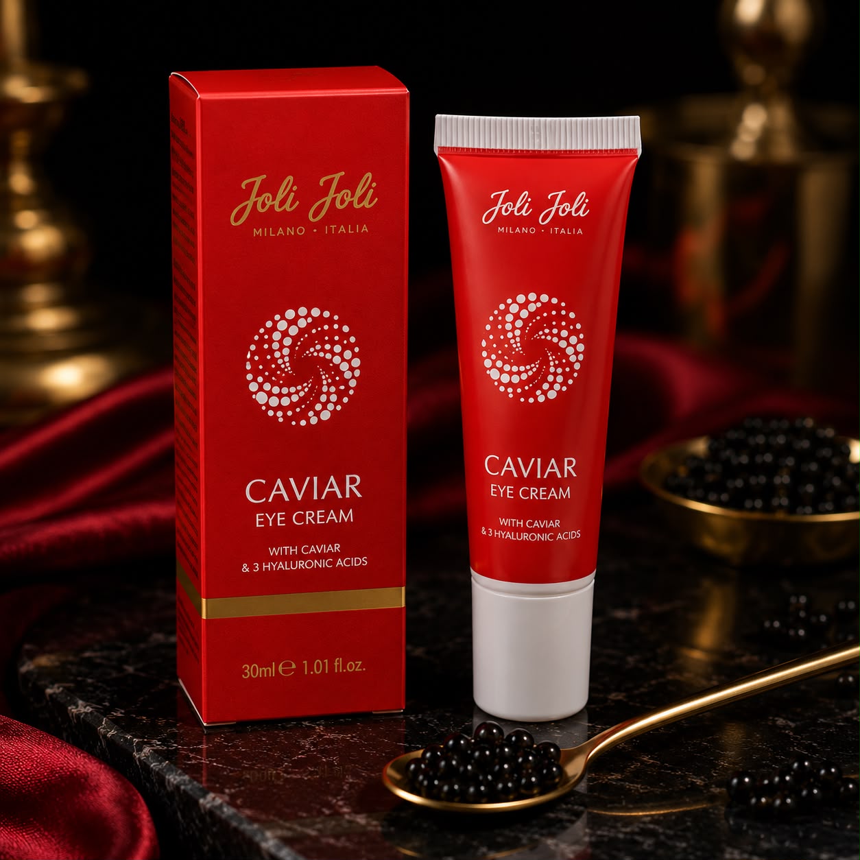 Joli Joli Caviar Eye Cream 30 ml  Cremă Contur Ochi cu Extract de Caviar și 3 Tipuri de Acid Hialuronic