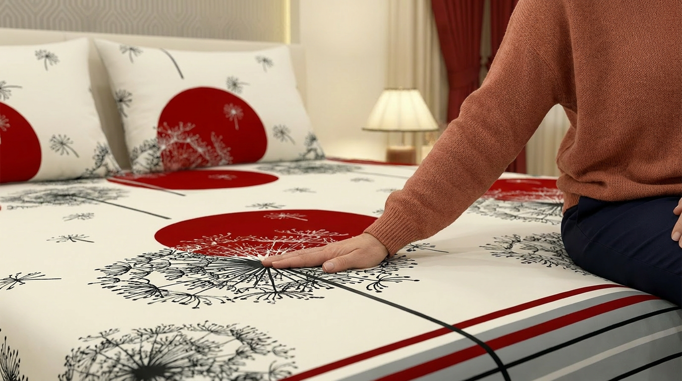 Set Husă Pat Finet Elegance + 2 Fețe de Pernă + 2 Prosoape Cadou Pentru saltea 180x200 cm | Fabricat în România – Pucioasa
