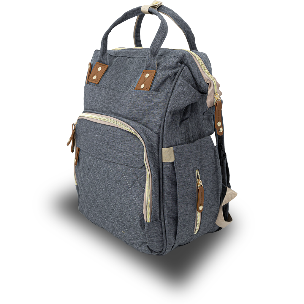 Rucsac tip pătuț – Geantă multifuncțională pentru mămici și bebeluși, geantă de maternitate, gri