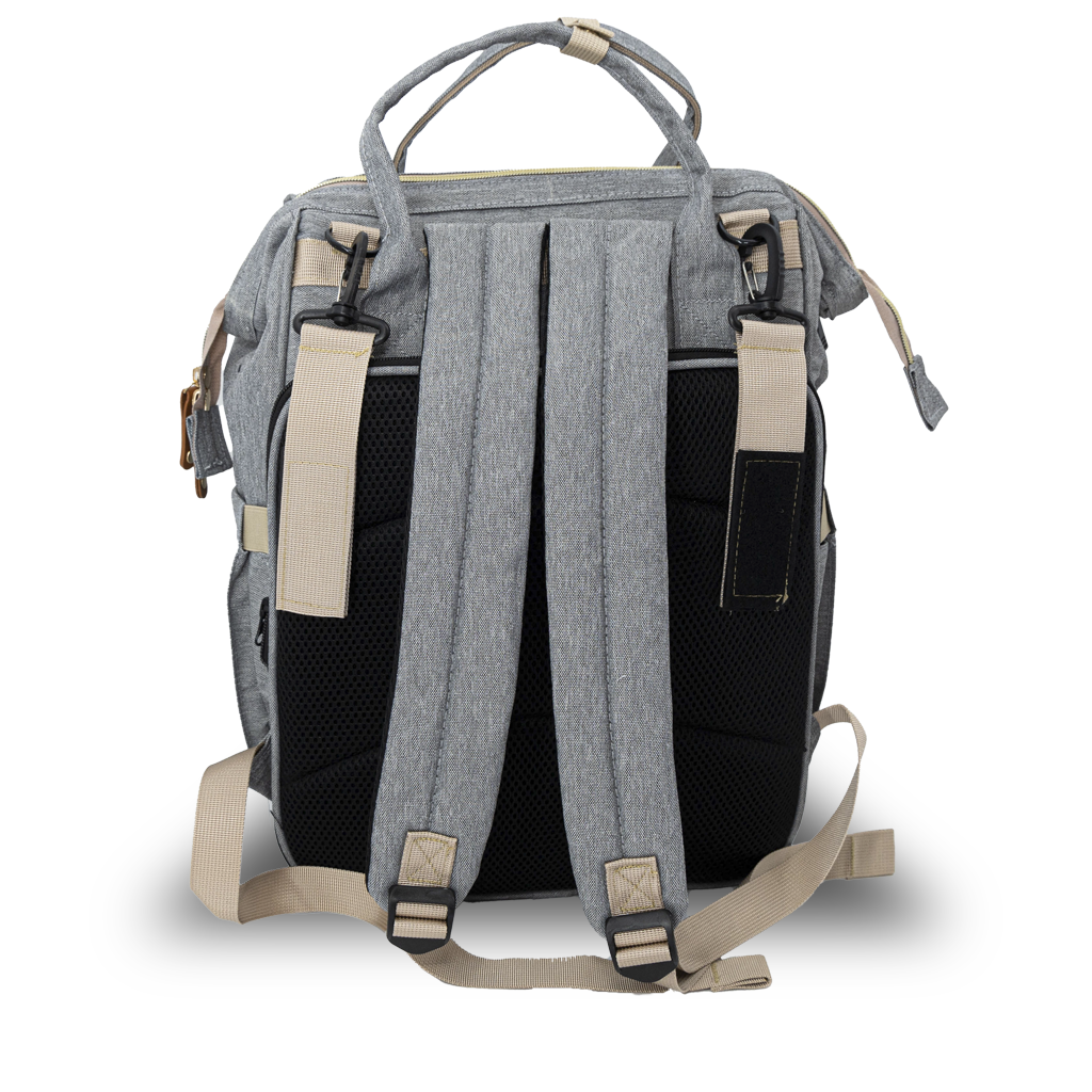 Rucsac tip pătuț – Geantă multifuncțională pentru mămici și bebeluși, geantă de maternitate, gri