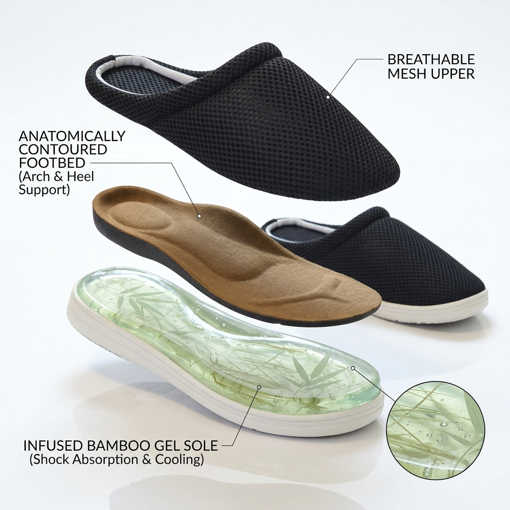Silicon Spa + Papuci Anatomici Bambus Gel