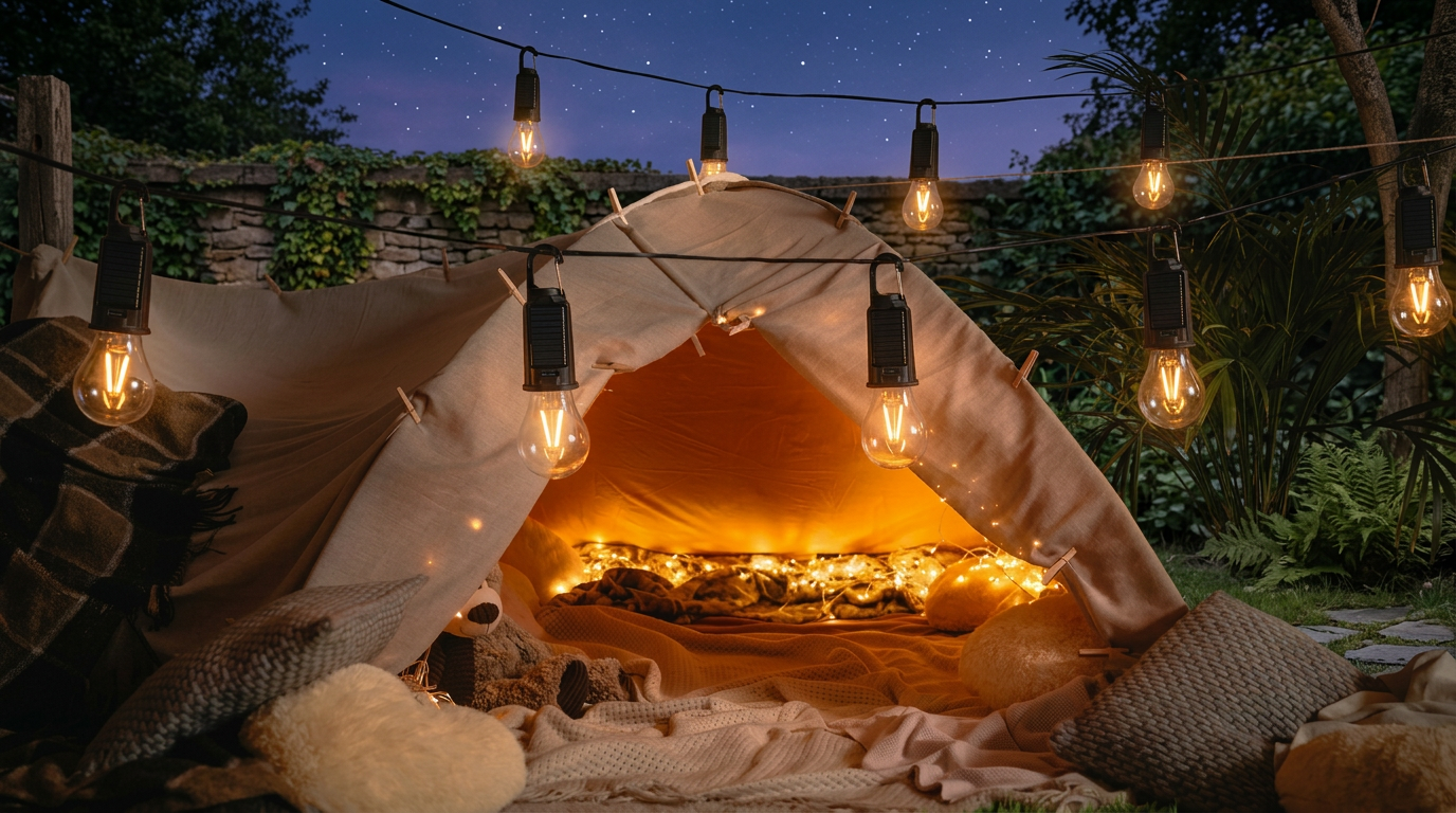 4x Lampă LED Reîncărcabilă (2+2), 3 Moduri, Încărcare USB + Solar, Portabilă (Copy)