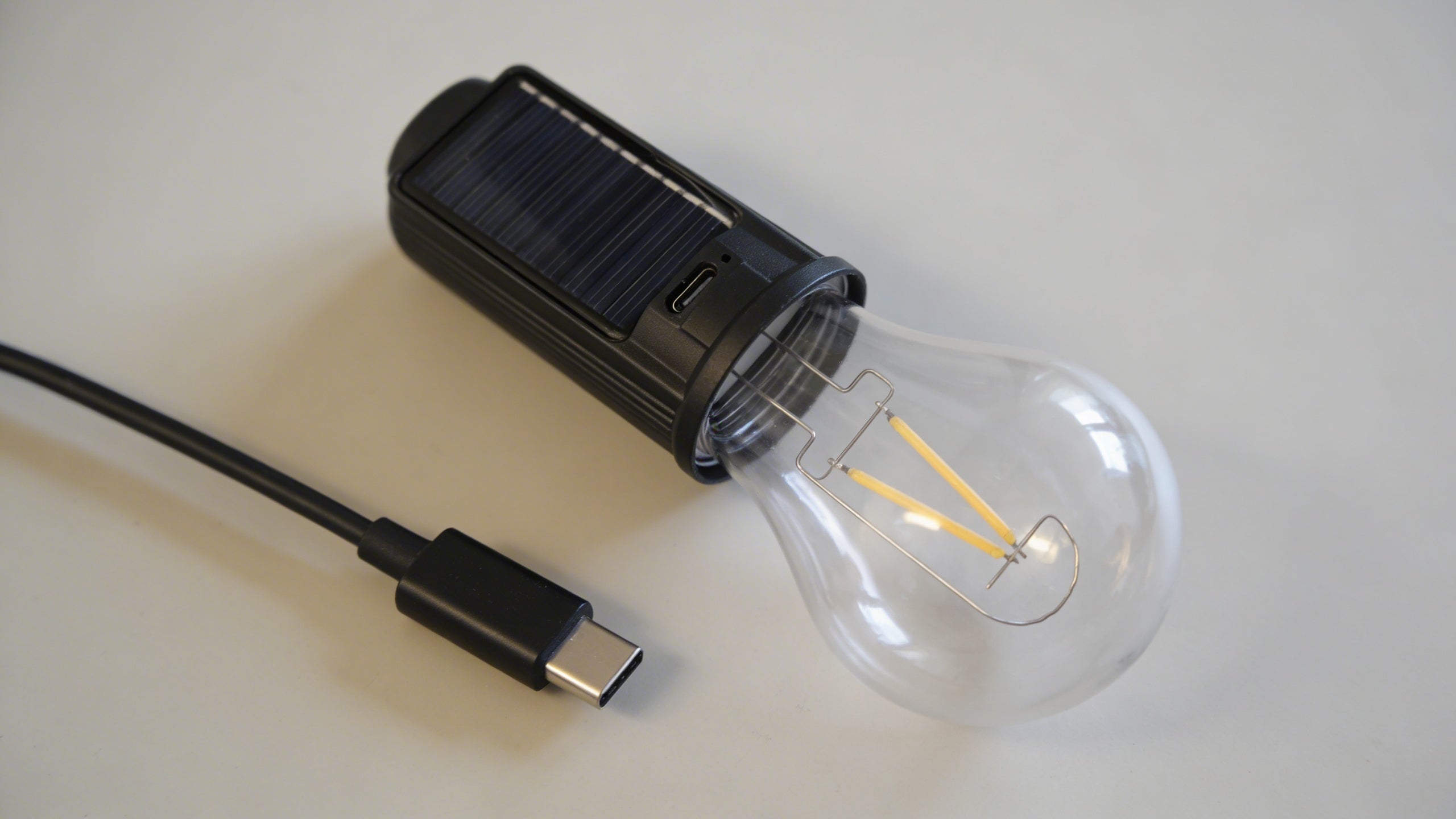 4x Lampă LED Reîncărcabilă (2+2), 3 Moduri, Încărcare USB + Solar, Portabilă (Copy)