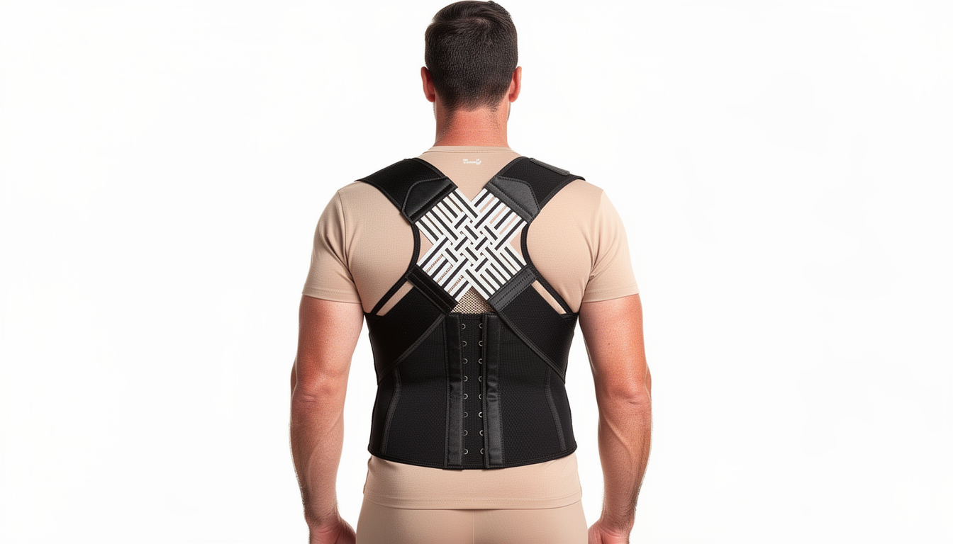 Corector de Postură pentru Spate și Umeri – Suport Ergonomic pentru Alinierea Coloanei