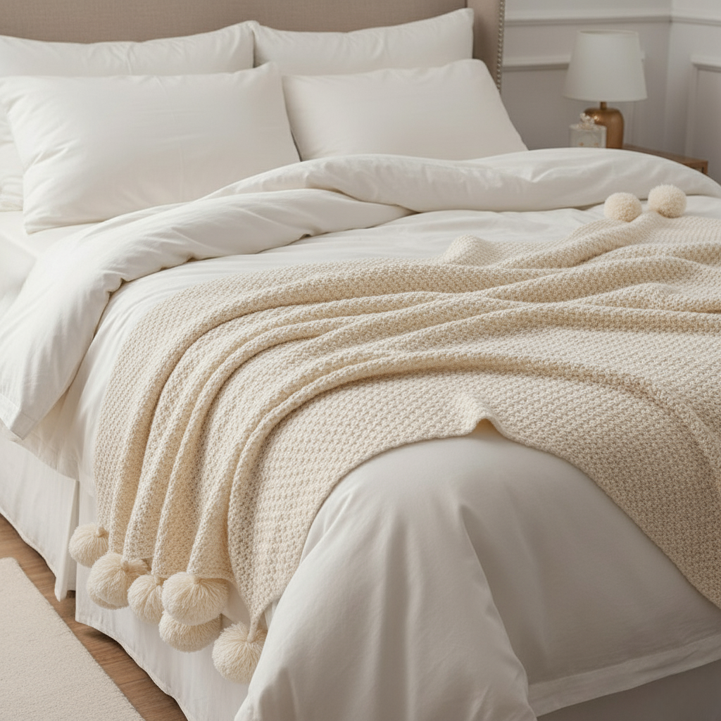 Pătură tricotată extra mare – Moale, caldă și elegantă