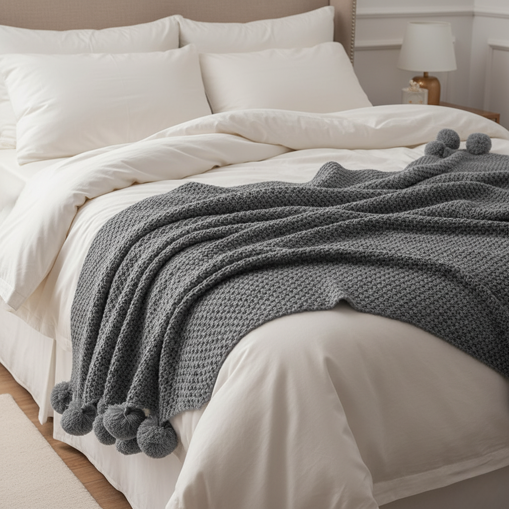 Pătură tricotată extra mare – Moale, caldă și elegantă