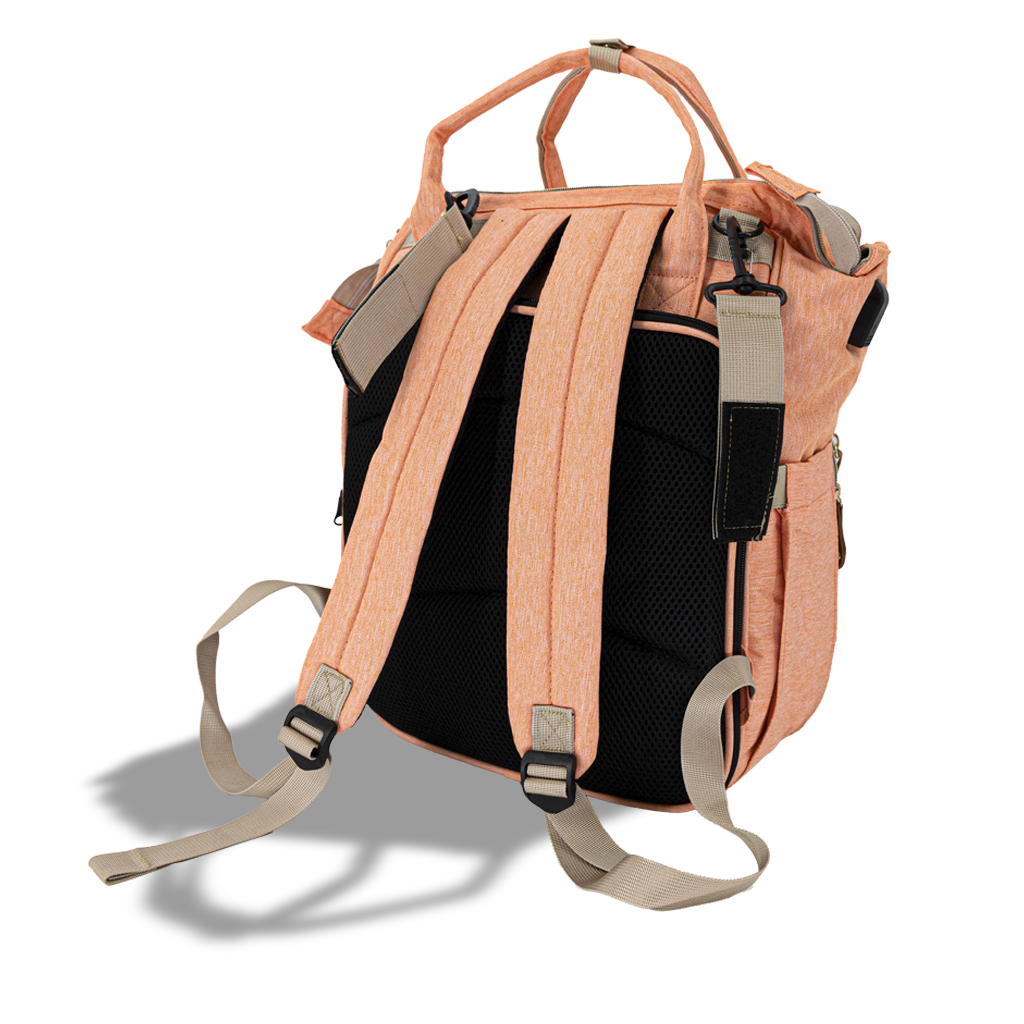 Rucsac tip pătuț – Geantă multifuncțională pentru mămici și bebeluși, geantă de maternitate, roz