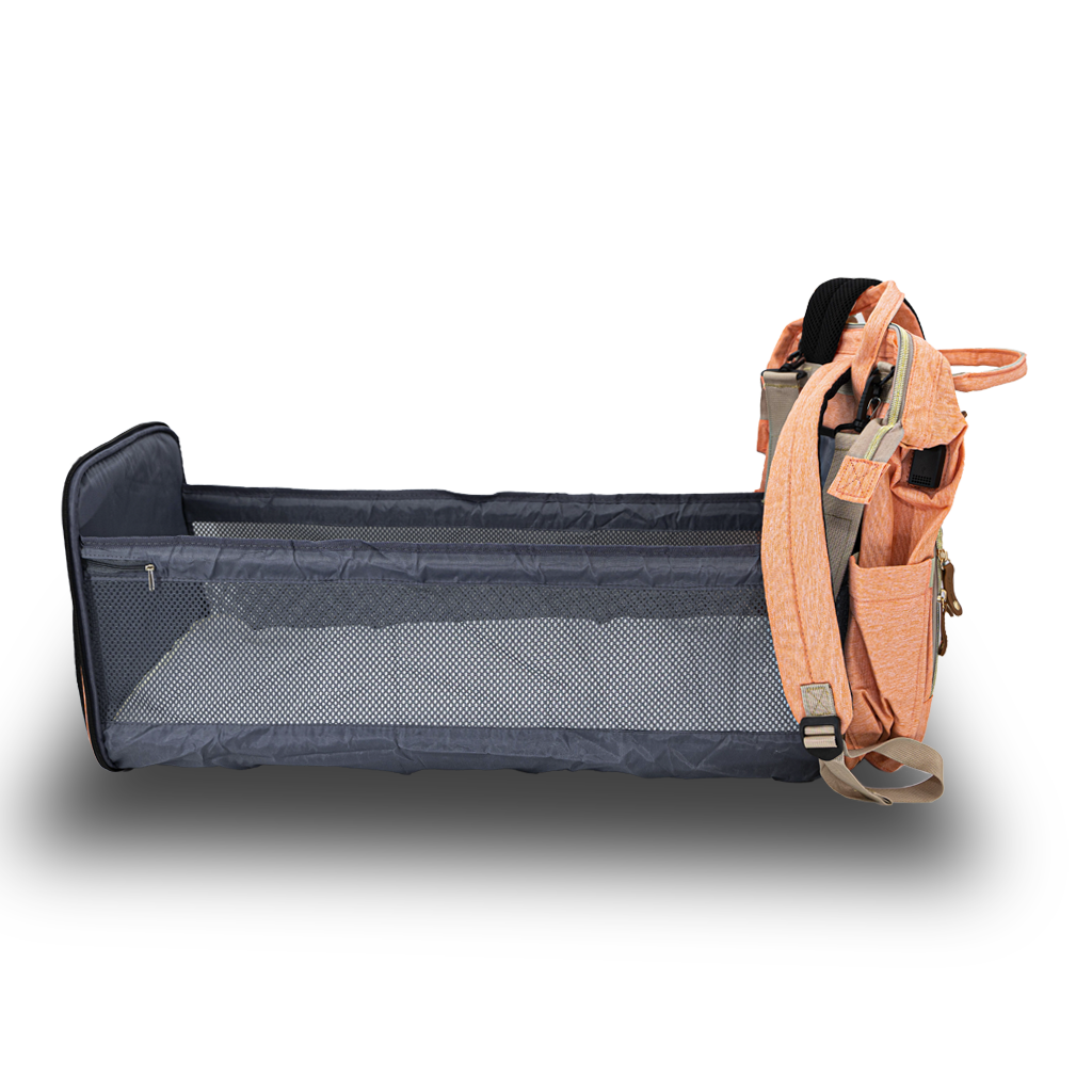 Rucsac tip pătuț – Geantă multifuncțională pentru mămici și bebeluși, geantă de maternitate, roz