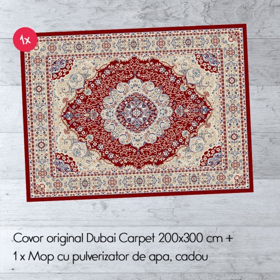 Covor persan original Dubai Carpet 200x300 cm + 1 x Mop cu pulverizator de apa cadou + Transport gratuit